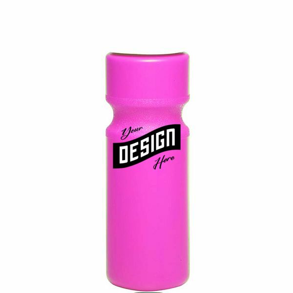 Larger Push Cap Plastic Water Bottle Sports Drinkware 28 Oz.