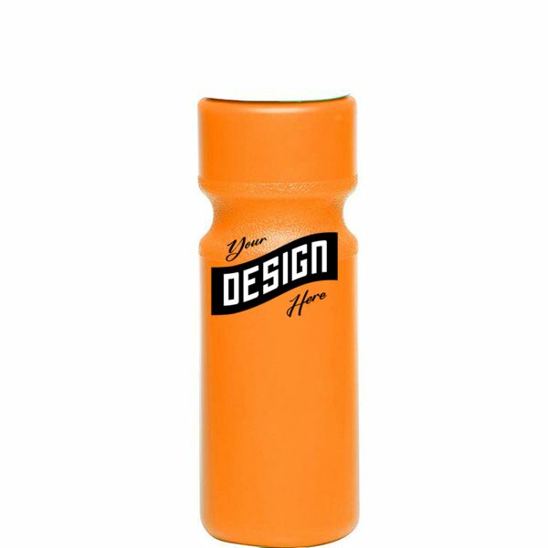 Larger Push Cap Plastic Water Bottle Sports Drinkware 28 Oz.