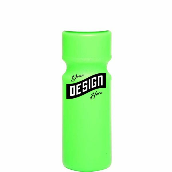 Larger Push Cap Plastic Water Bottle Sports Drinkware 28 Oz.