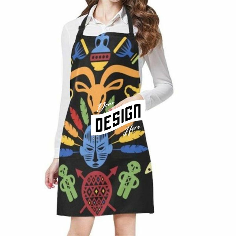 Dye Sublimation Full Length Apron W/ Adjustable Neck Strap