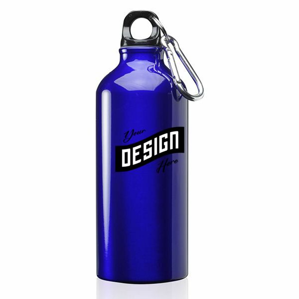 Sporty Aluminum Water Bottle W/ Carabiner 20 Oz Bottles