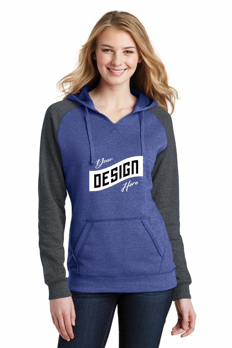 District ®  Women's Lightweight Fleece Raglan Hoodie