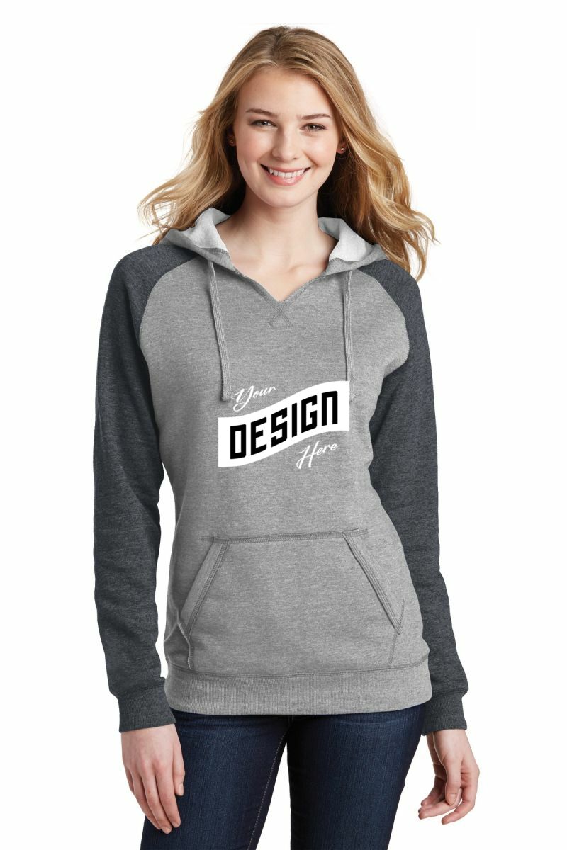 District ®  Women's Lightweight Fleece Raglan Hoodie