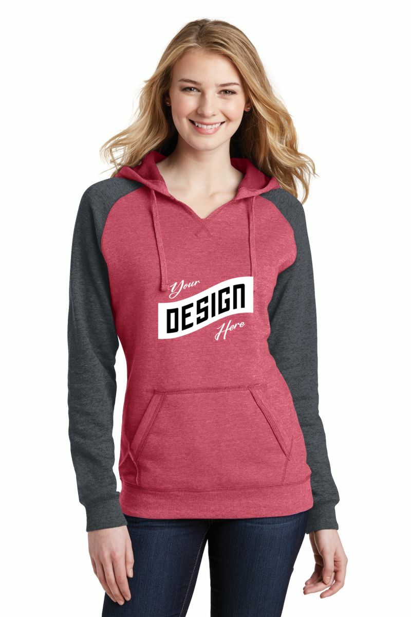 District ®  Women's Lightweight Fleece Raglan Hoodie