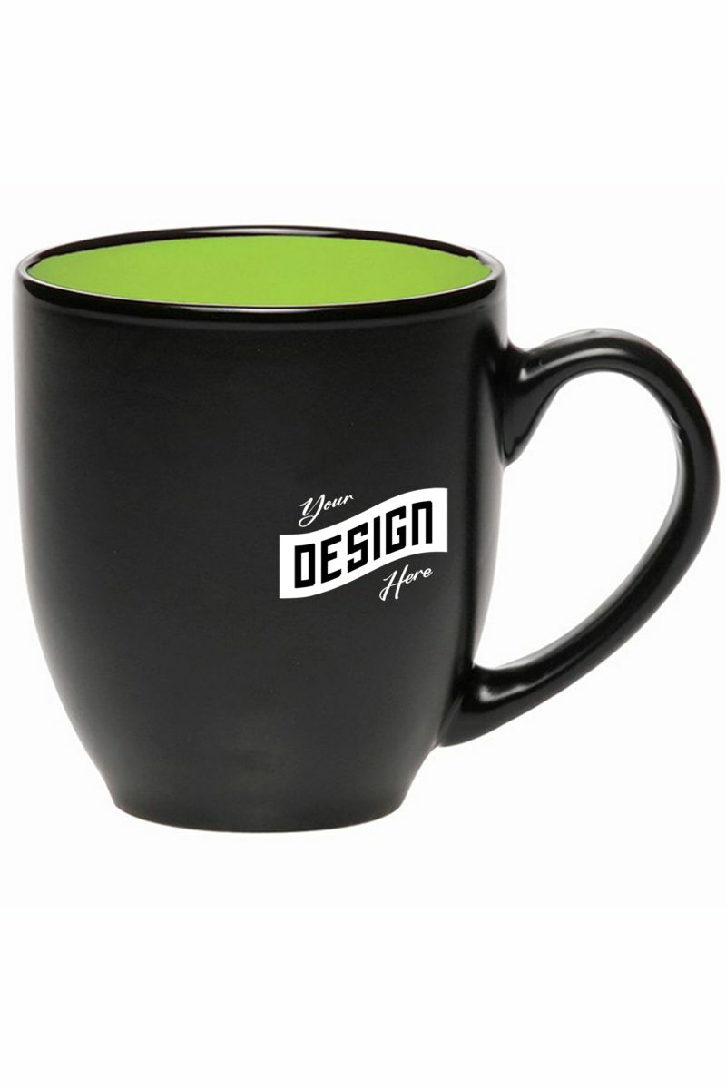 16 Oz. Bistro Ceramic Mug - Color Coded Coffee Mugs