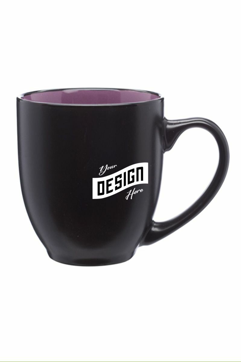 16 Oz. Bistro Ceramic Mug - Color Coded Coffee Mugs