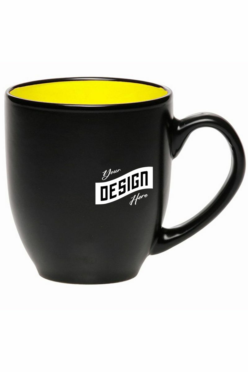 16 Oz. Bistro Ceramic Mug - Color Coded Coffee Mugs