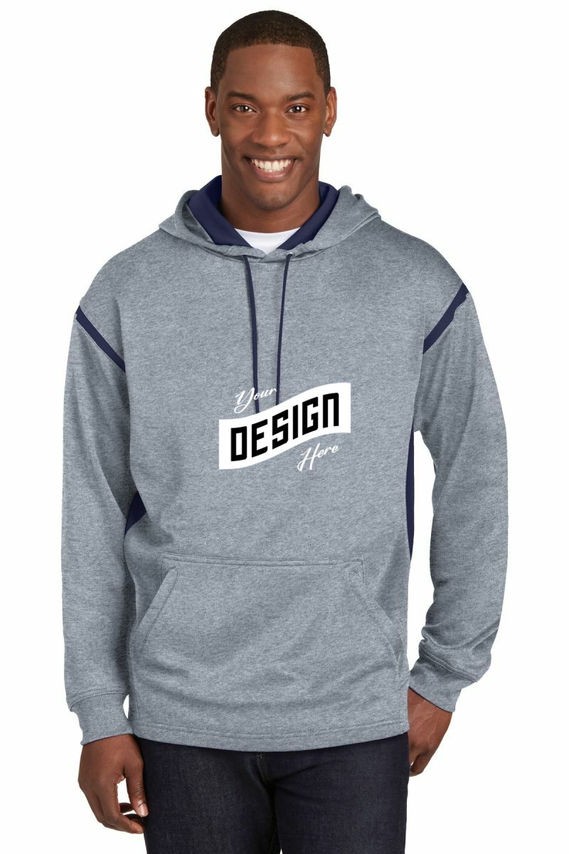 Sport-Tek ®  Tech Fleece Colorblock Hooded Sweatshirt