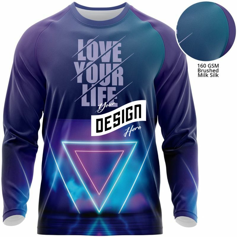 Unisex 160 GSM Brushed Milk Silk Sublimation Long Sleeve T-Shirt