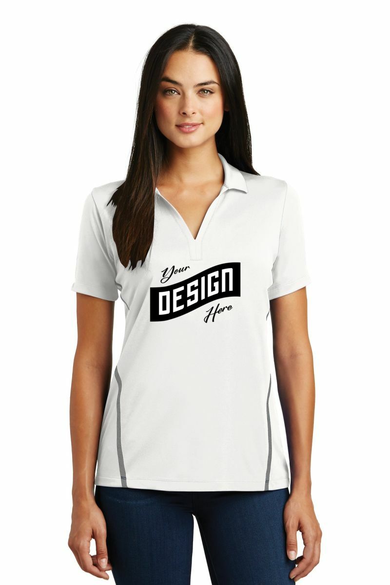  DISCONTINUED  Sport-Tek ®  Ladies Contrast PosiCharge ®  Tough Polo ® 