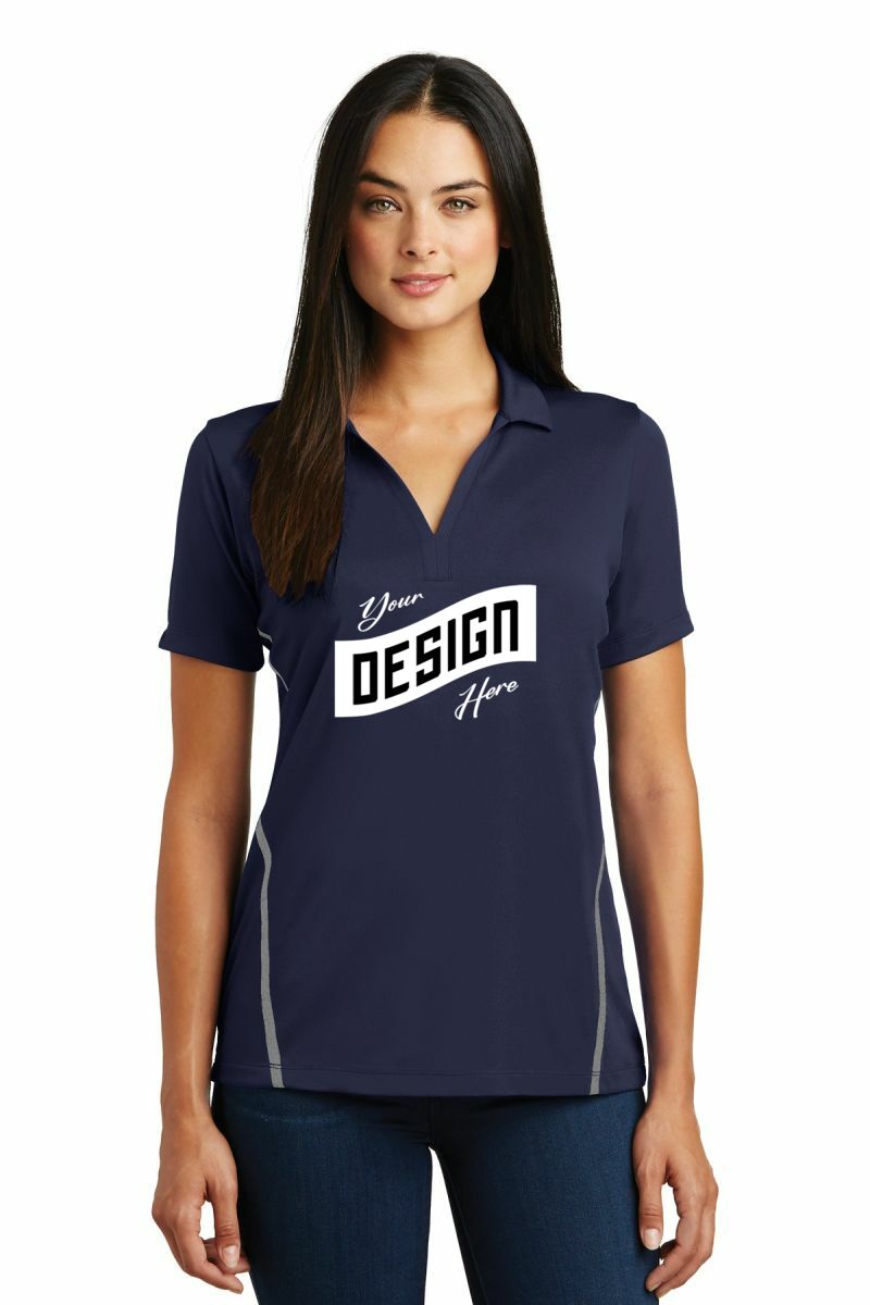  DISCONTINUED  Sport-Tek ®  Ladies Contrast PosiCharge ®  Tough Polo ® 