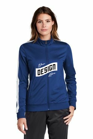 Sport-Tek  ®  Ladies Tricot Sleeve Stripe Track Jacket