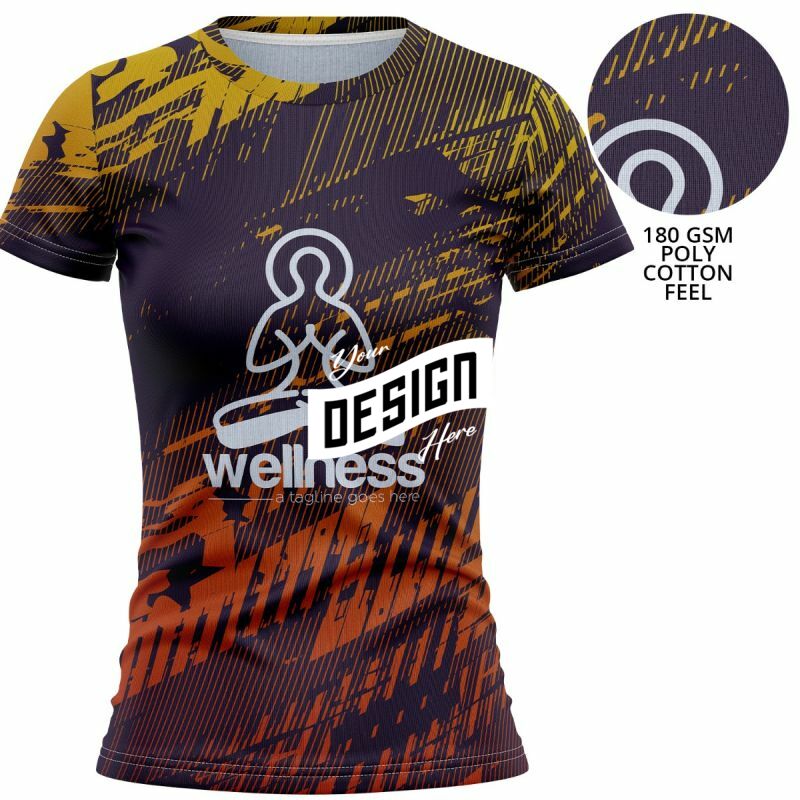 Women's 180 GSM Jersey Knit Cotton Feel Sublimation Short Sleeve T-Shirt