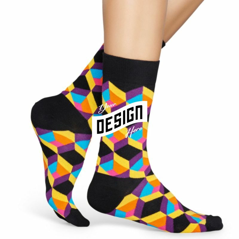 Below The Calf 360 Digital Print Unisex Socks W/ Full Customization