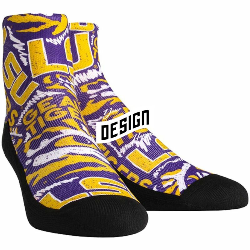 Ankle Cut 360 Digital Print Unisex Socks With Full Customization