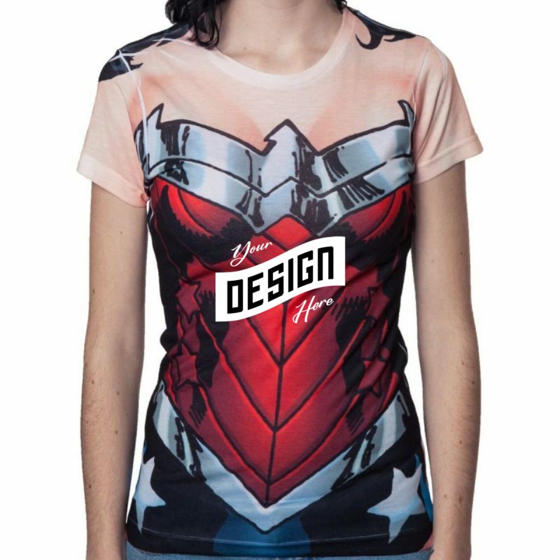 Women's 180 GSM Spandex Milk Silk Sublimation Performance T-Shirt